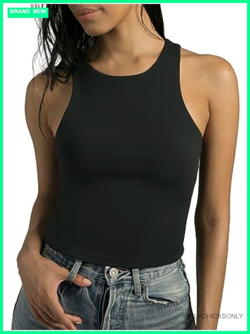 Body Contour Tank Top Buttery Soft Stretch Crop Workout Yoga